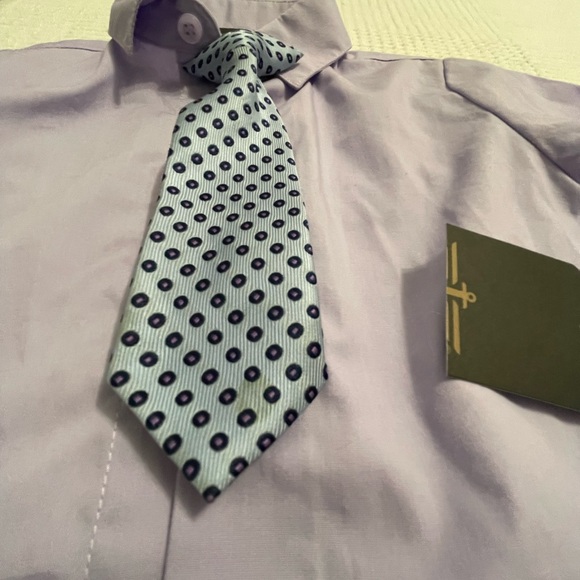 Dockers Purple Dress Shirt with Tie 24 months - Picture 2 of 4